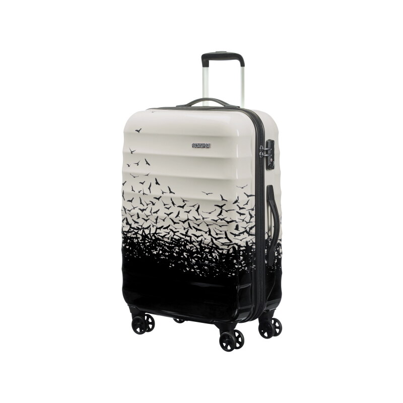 Cestovní kufr na kolečkách American Tourister limitovaná edice Fly Away Spinner 67 cm 02G-102 - šedá/černá