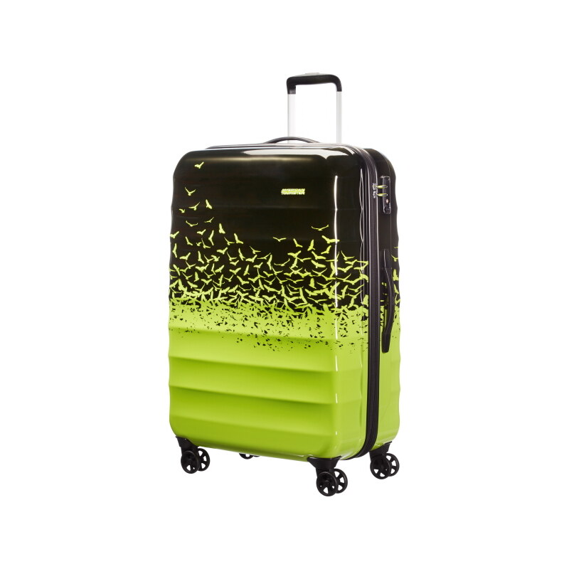 Cestovní kufr na kolečkách American Tourister limitovaná edice Fly Away Spinner 77 cm 02G-103 - černá/zelená