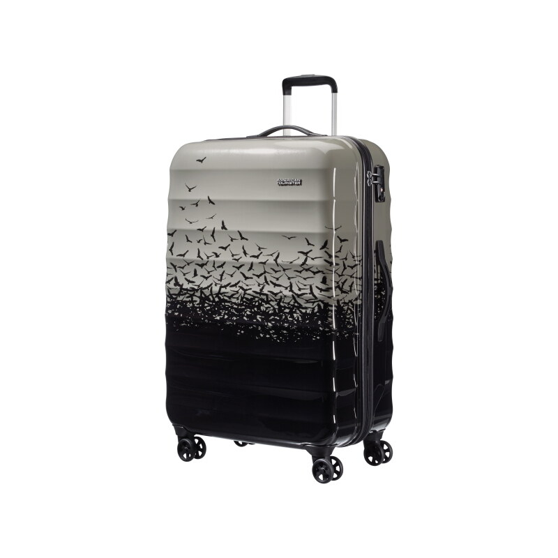 Cestovní kufr na kolečkách American Tourister limitovaná edice Fly Away Spinner 77 cm 02G-103 - šedá/černá