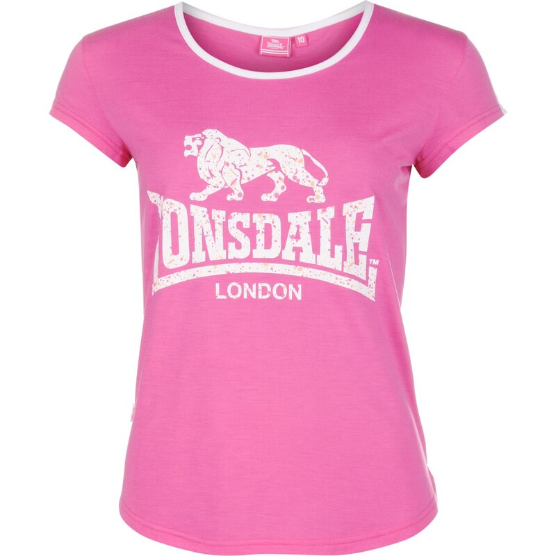Tričko Lonsdale 2 Stripe Large Logo Shirts dám.