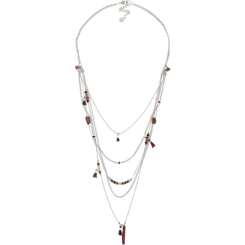 Kaskádovitý náhrdelník ve stříbrné barvě Pieces Nuhana