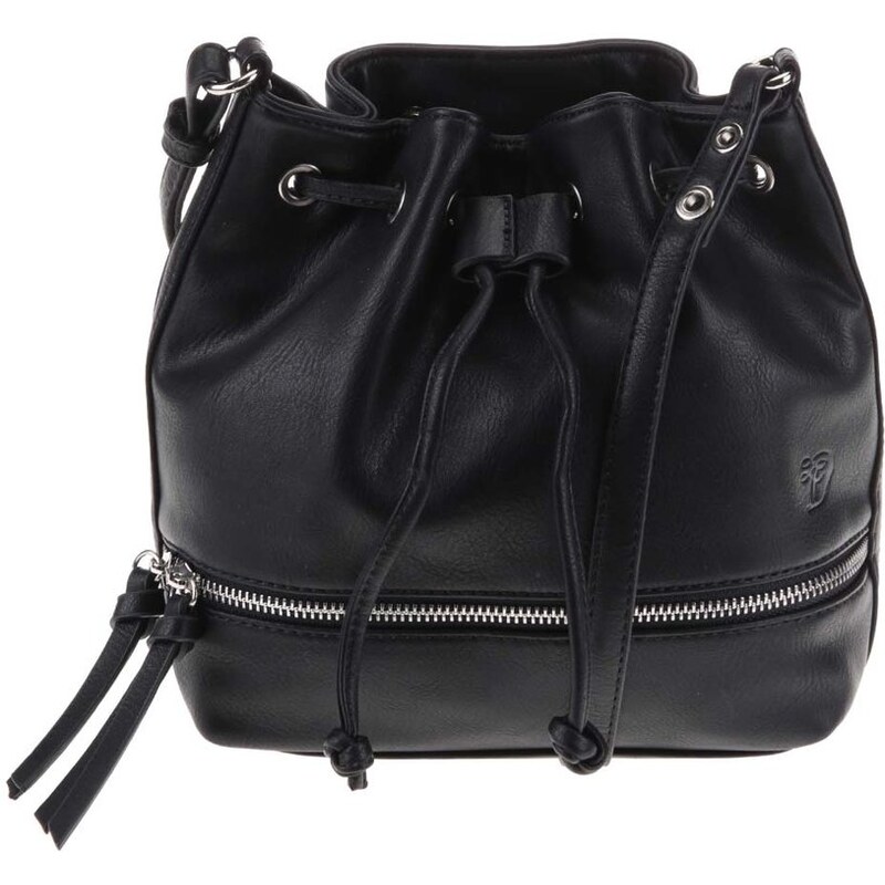 Černá menší kabelka s ozdobným zipem Tom Tailor