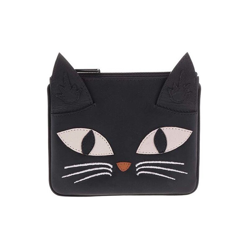 Černá kožená peněženka YOSHI Bruce The Cat