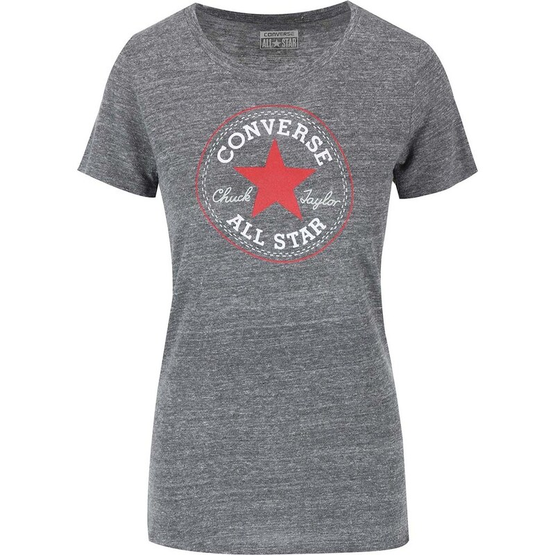 Šedé dámské tričko s logem Converse
