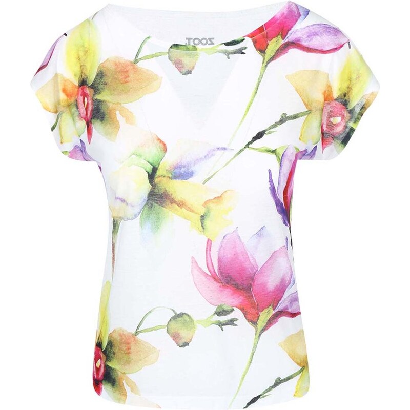 Krémové dámské tričko s potiskem ZOOT Originál Květiny