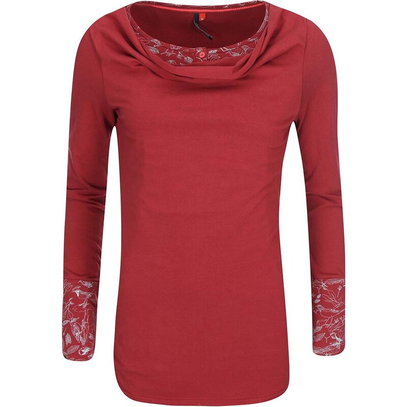 Červené dámské tričko s dlouhým rukávem Ragwear Zimt