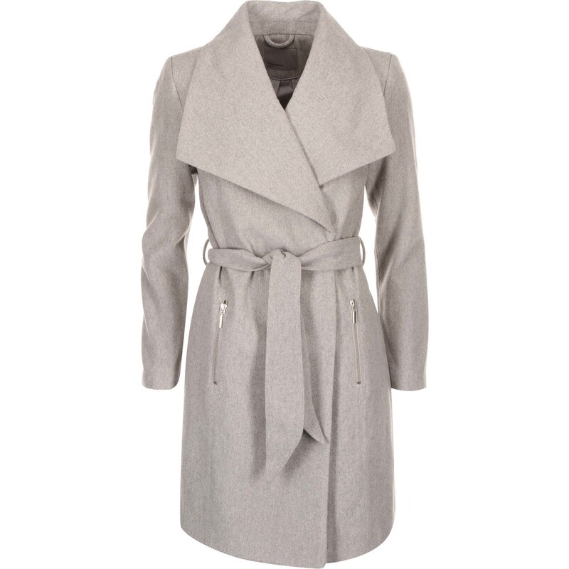 Světle šedý kabát Vero Moda Kate
