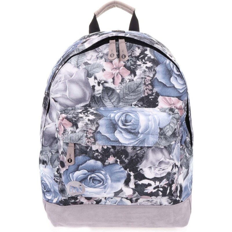 Světle šedý dámský batoh s květy Mi-Pac Felt Winter Floral