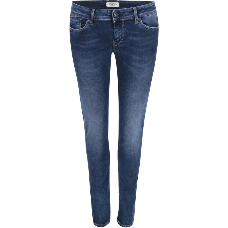 Modré dámské džíny s nízkým pasem Pepe Jeans Soho