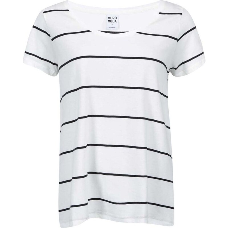 Bílé pruhované tričko Vero Moda Molly