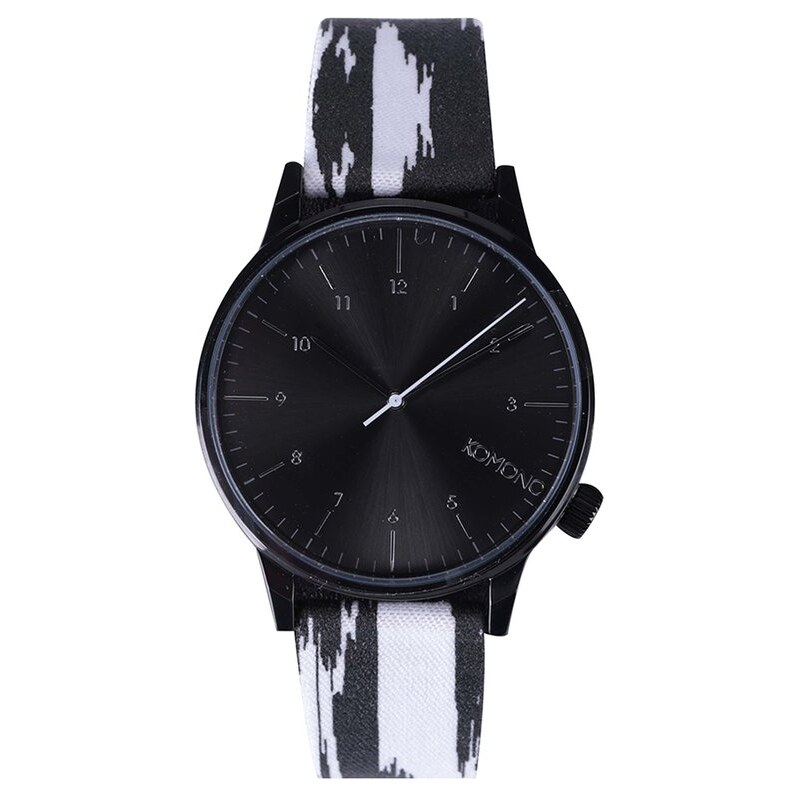 Černo-bílé pánské hodinky Komono Winston Blurred Lines