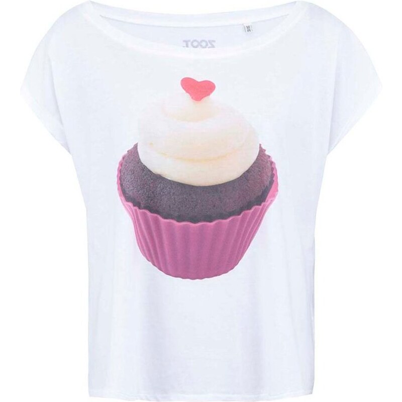 Bílé dámské tričko ZOOT Originál Cupcake