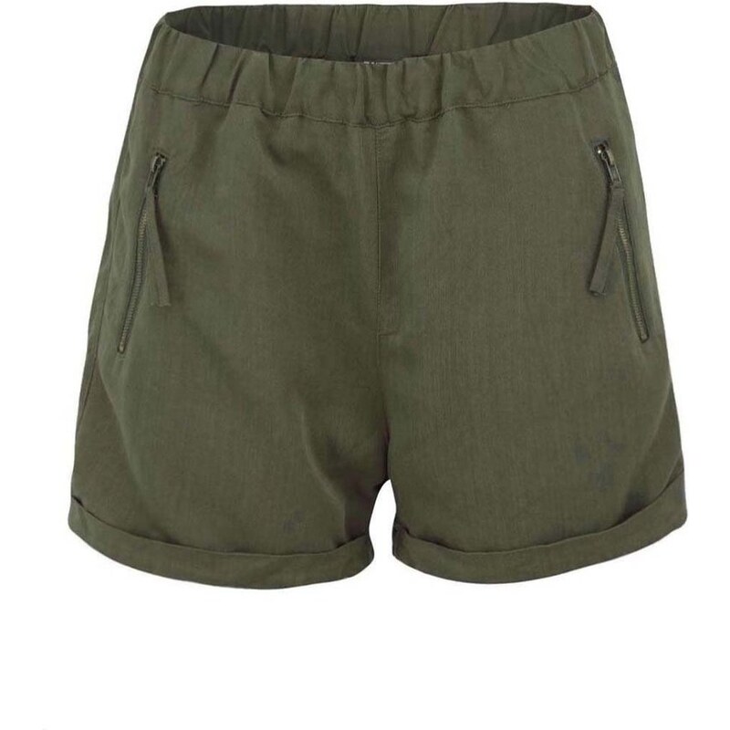 Khaki kraťasy Vero Moda Indi