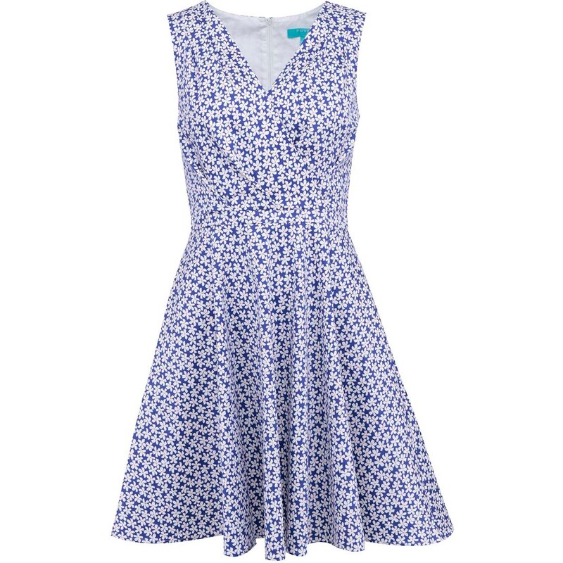 Modré šaty s květinovým potiskem Fever London Tiger Lilly