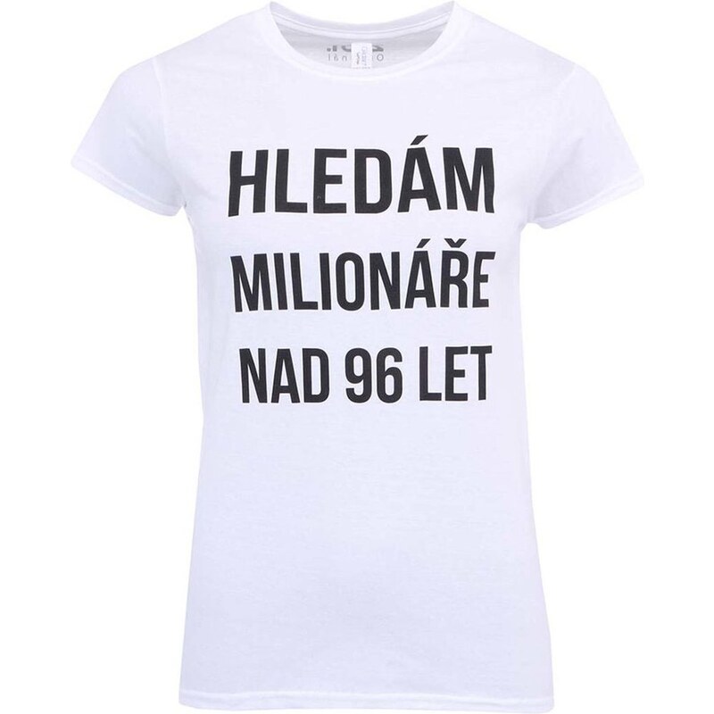 Bílé dámské tričko ZOOT Originál Hledám milionáře