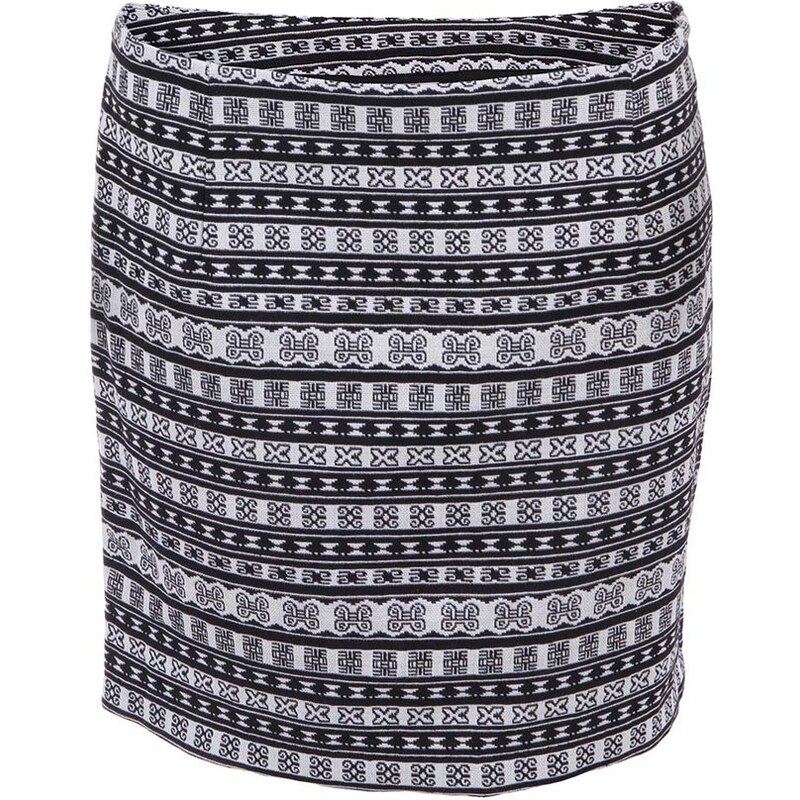 Černo-bílá vzorovaná sukně ONLY Koshi