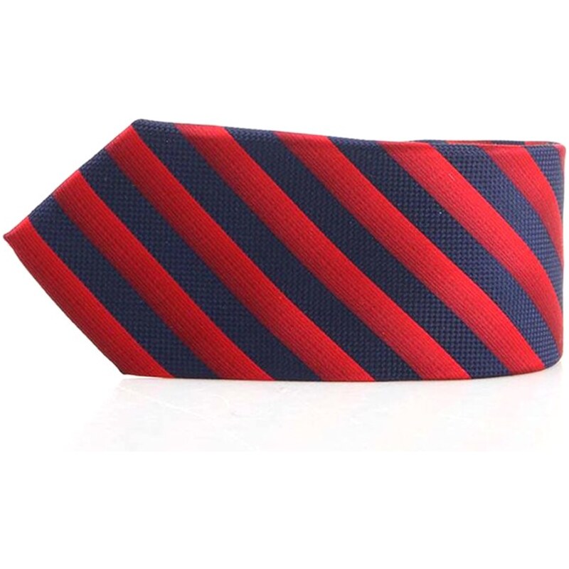 Červeno-modrá pruhovaná kravata Portia