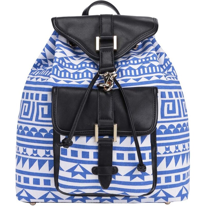 Bílo-modrý batoh s aztéckým motivem Anna Smith