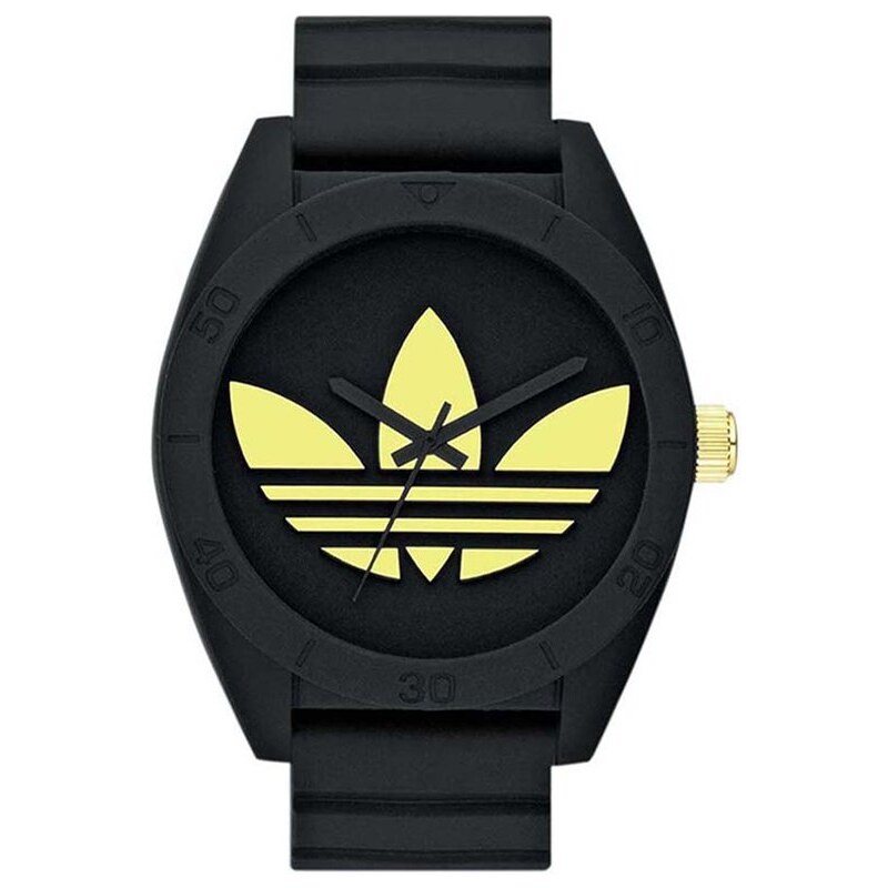 Černé unisex hodinky adidas Originals Santiago