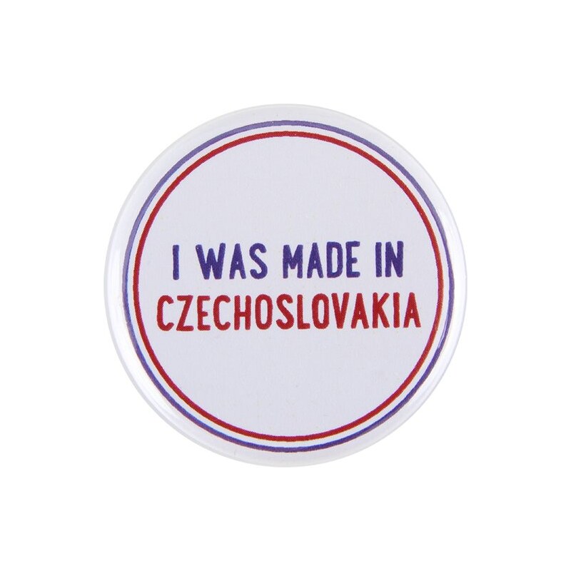 Bílá placka ZOOT Originál I Was Made in Czechoslovakia