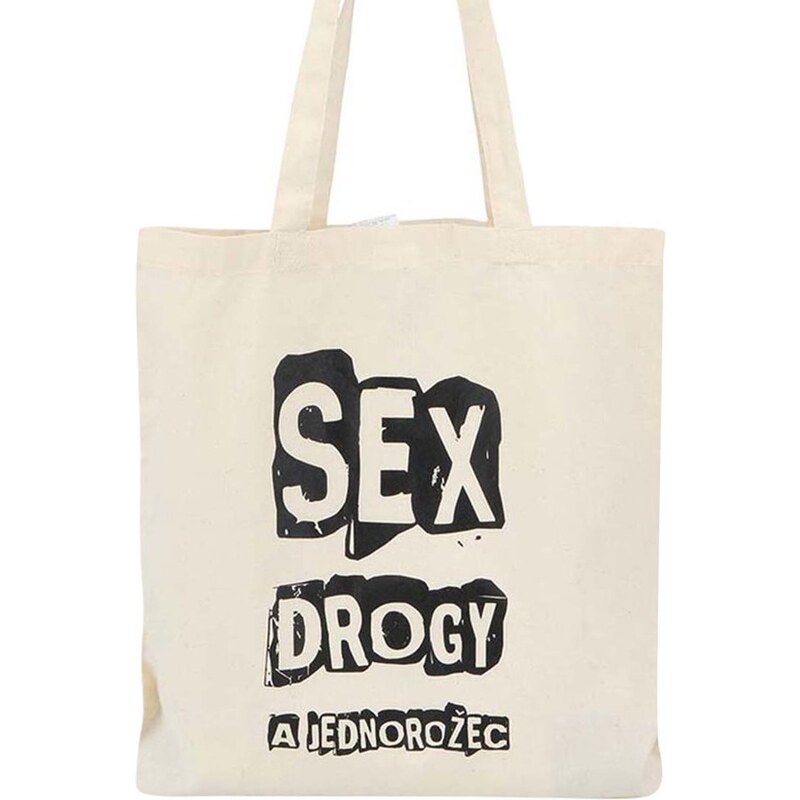 Krémová plátěná taška ZOOT Originál Sex, drogy a jednorožec