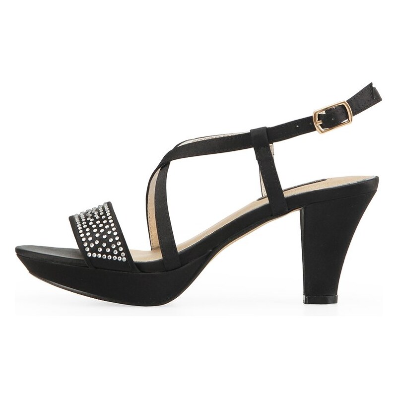 Černé ozdobné sandálky Victoria Delef
