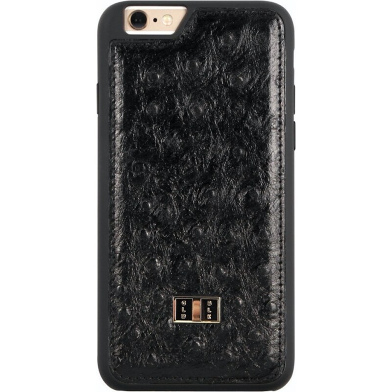 BlackGold | GoldBlack Ostrich Leather Case iPhone 6s/6