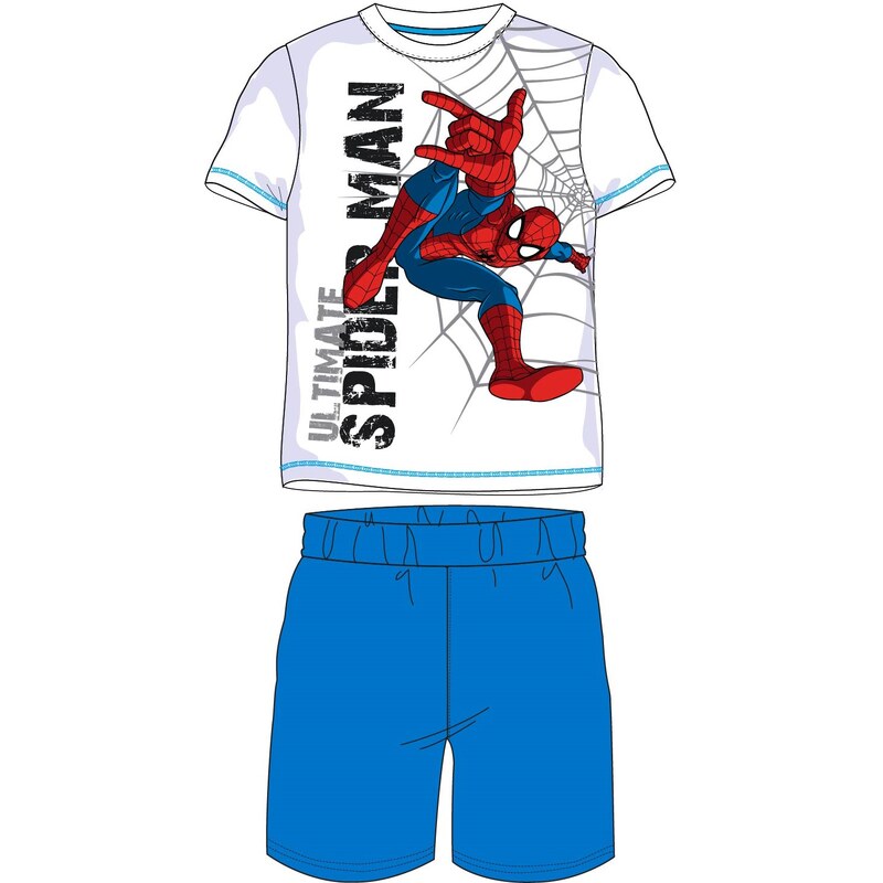 E plus M Chlapecké pyžamo Spiderman - modro-bílé