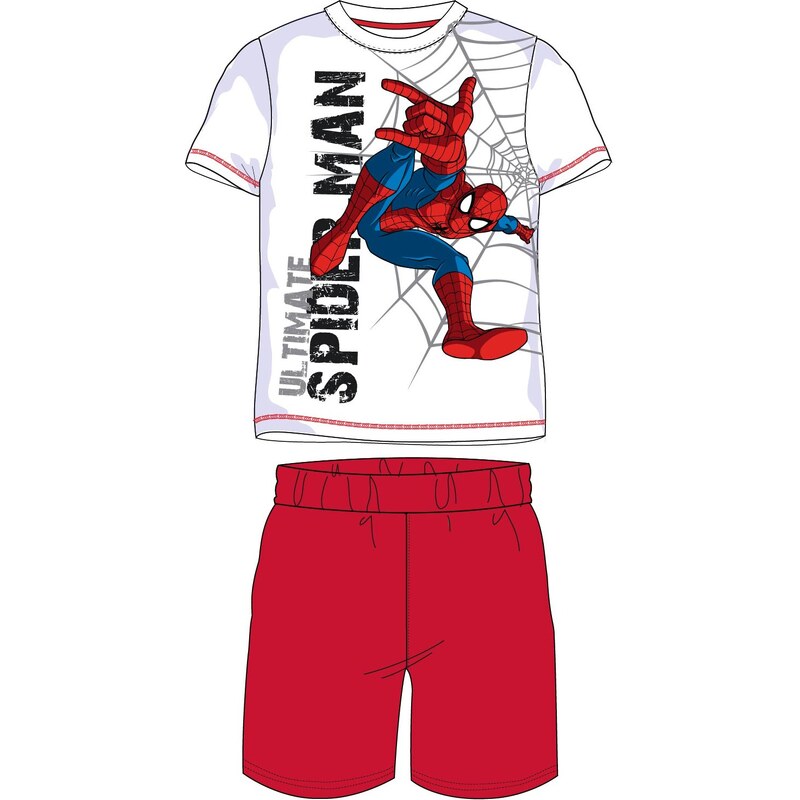E plus M Chlapecké pyžamo Spiderman - červeno-bílé
