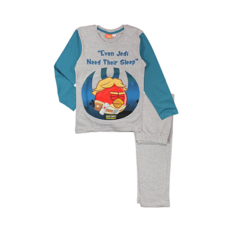 E plus M Chlapecké pyžamo Angry Birds - šedé