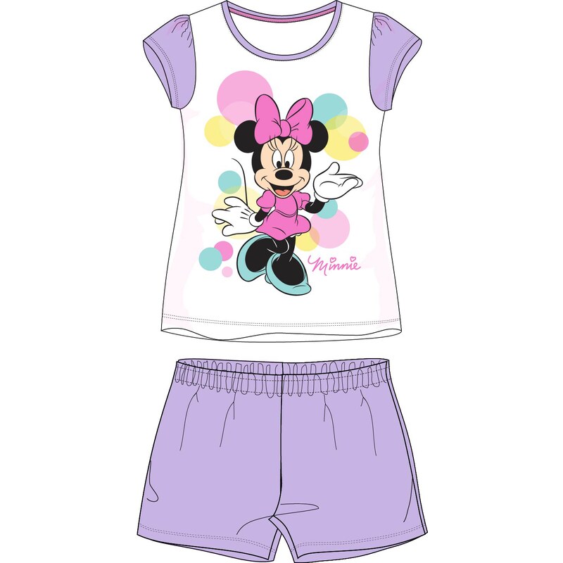 E plus M Dívčí pyžamo Minnie - fialové
