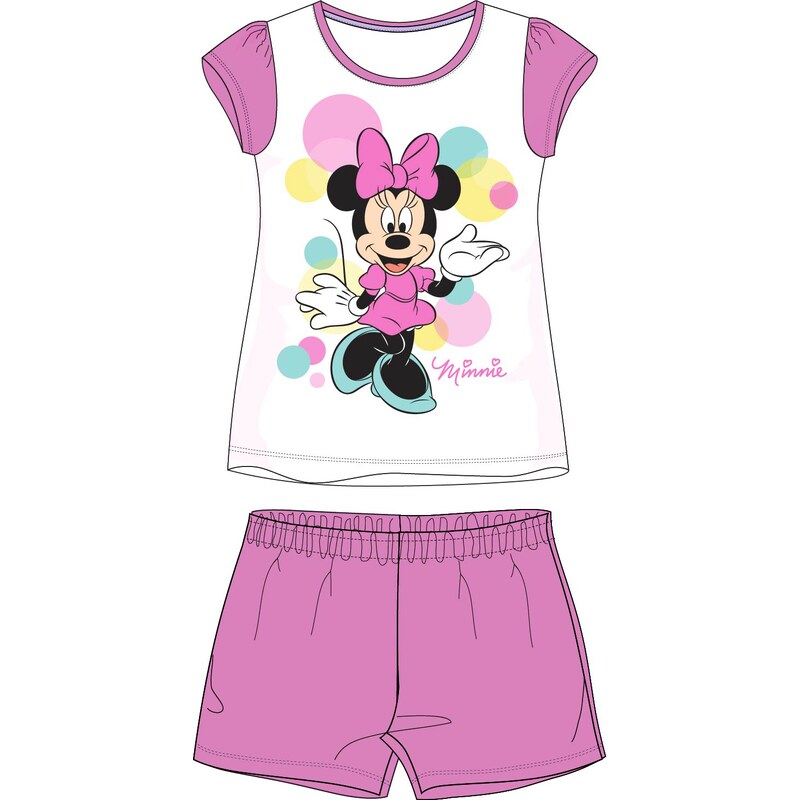 E plus M Dívčí pyžamo Minnie - růžové