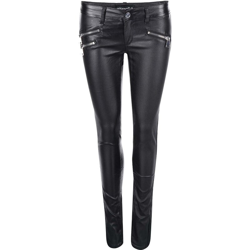 Černé koženkové kalhoty Haily´s Alexandra