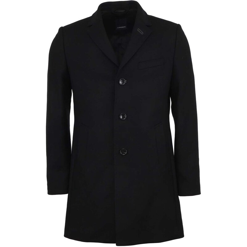Černý luxusní kabát J.Lindeberg Wolger