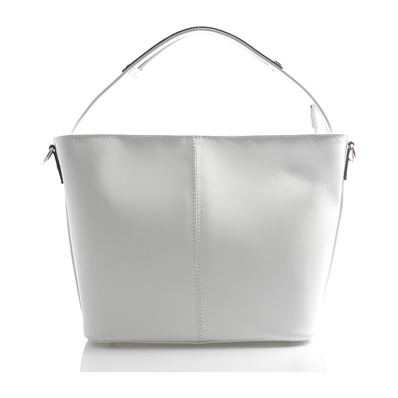 Bílá luxusní kožená kabelka ItalY Lois bílá