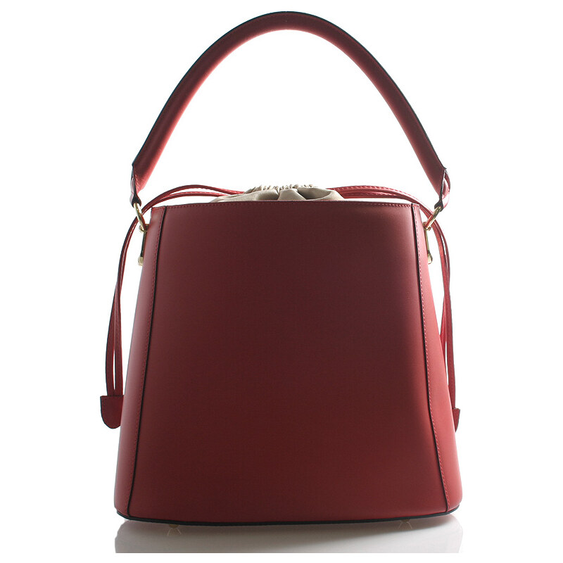 Červená luxusní kožená kabelka ItalY Patricia červená