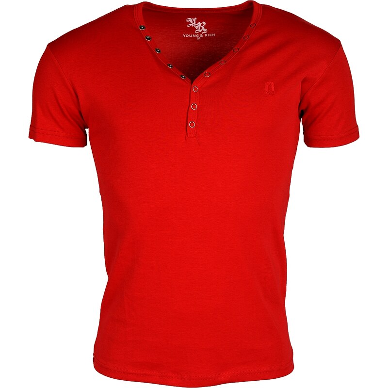 Pánské červené triko YOUNG & RICH Basic
