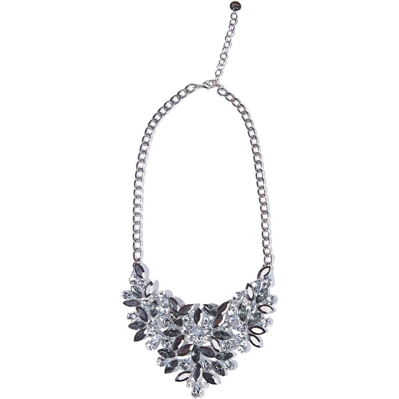 Dámský kovový náhrdelník Q2 s krystaly - vel. UNI