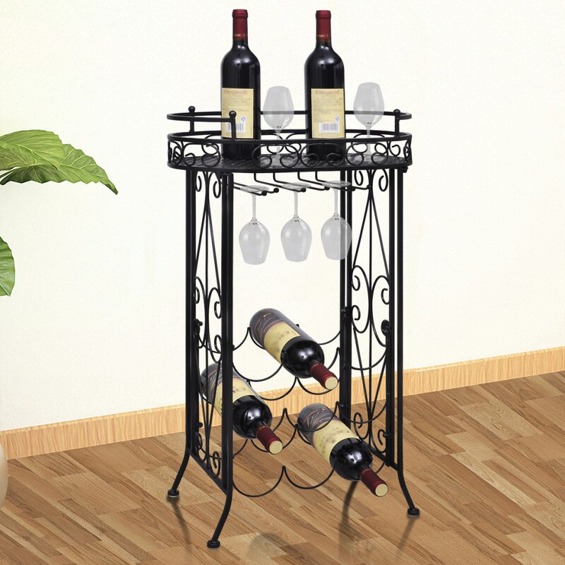 Kovový regál na víno Table ( 9 lahví )