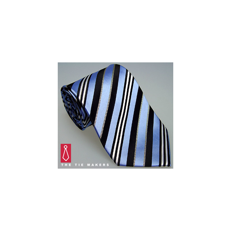 Manažerská modrá pruhovaná kravata Beytnur 107-1