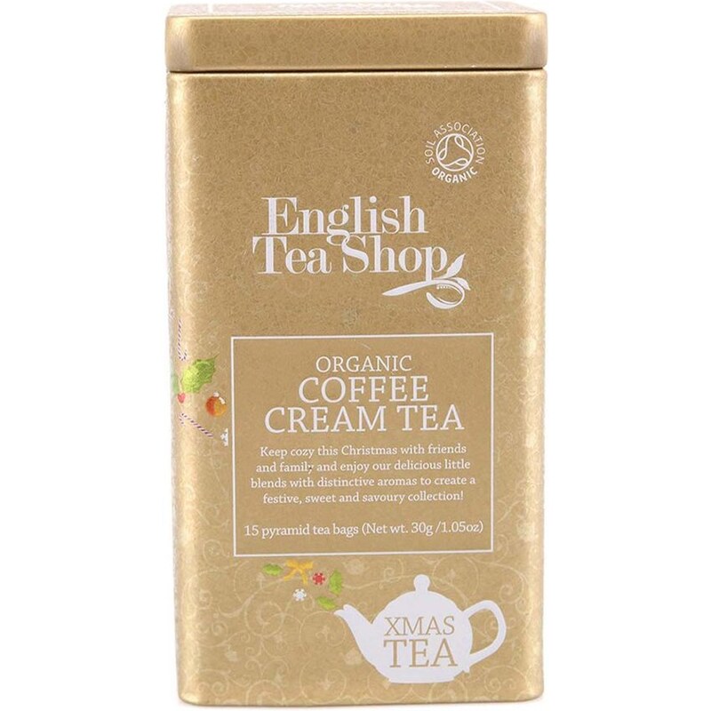 Bio čaje v plechové dóze English tea shop Coffee Cream