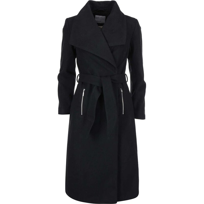 Černý delší kabát Vero Moda Kate Daisy