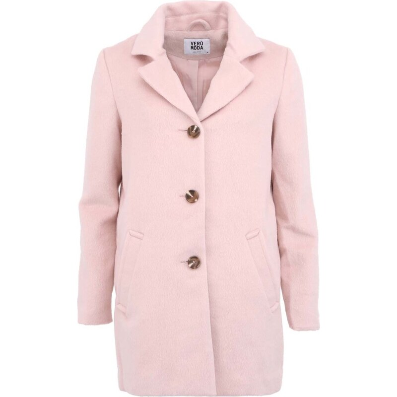 Světle růžový kabát Vero Moda Wishes