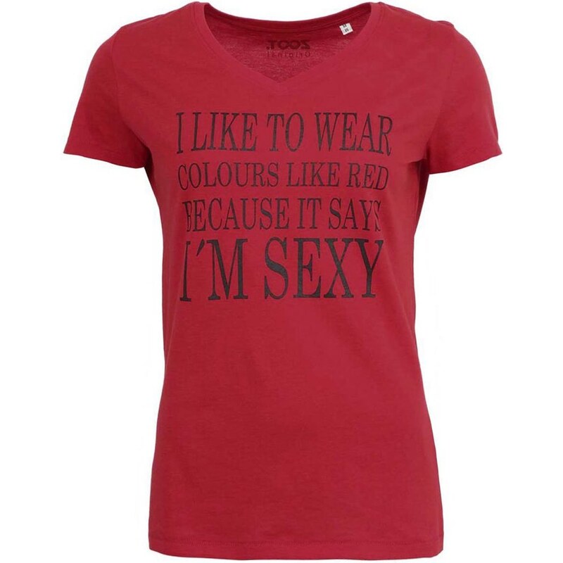 Červené dámské tričko ZOOT Originál I Like To Wear Red