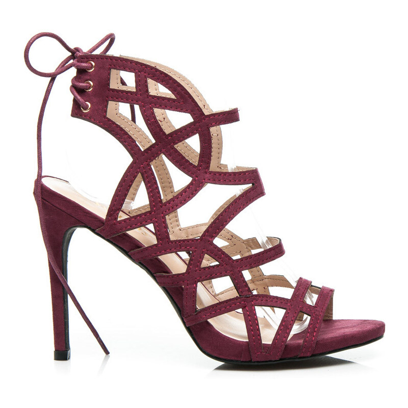 WILADY Krásné páskové fialové dámské sandálky, vel. 37
