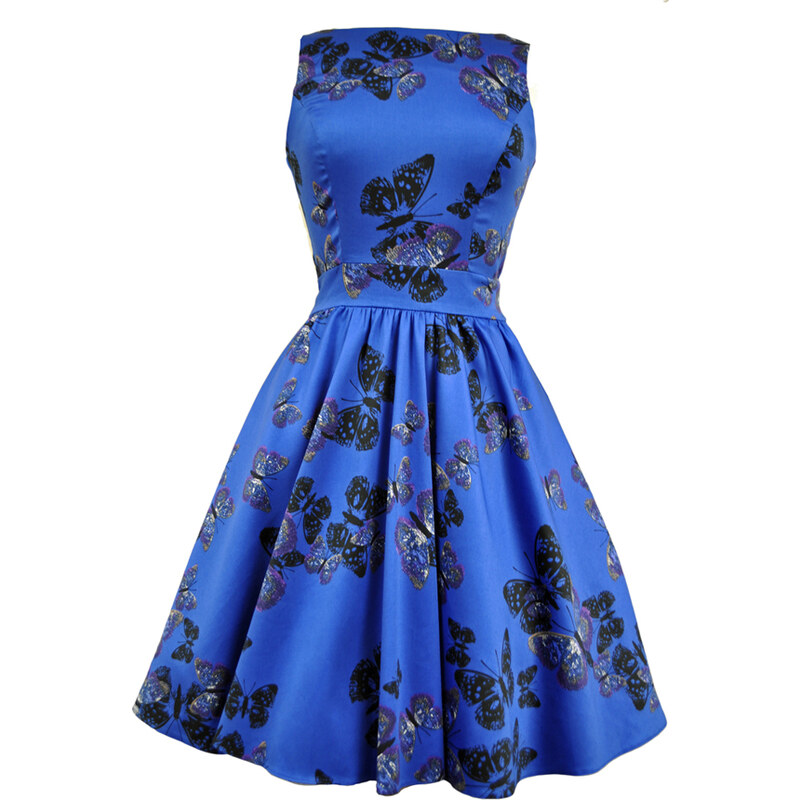 Dámské šaty Lady Vintage Modrý motýlek