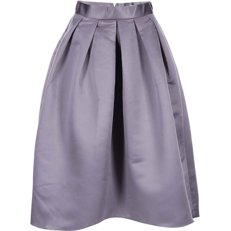 Světle fialová lesklá sukně s kapsami Closet