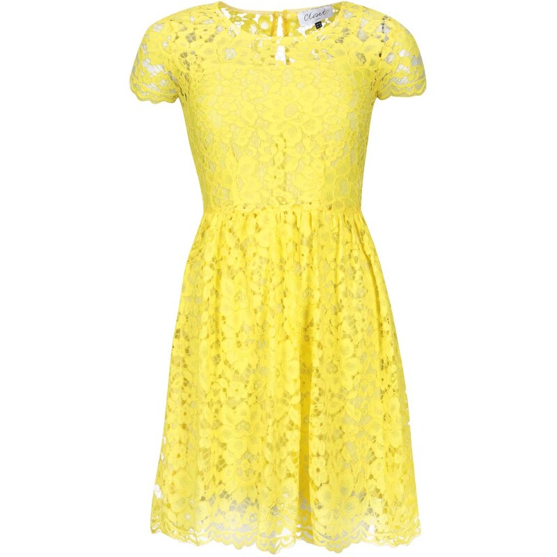 Žluté krajkové šaty Closet