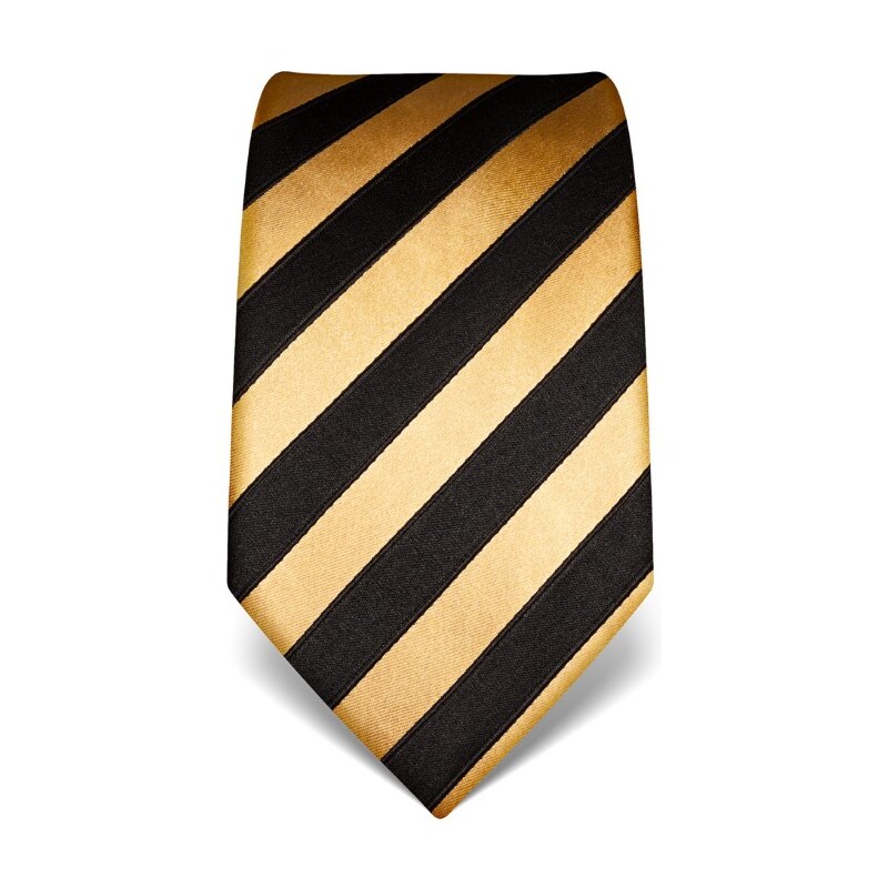 Pruhovaná kravata Vincenzo Boretti 21927 - zlatá