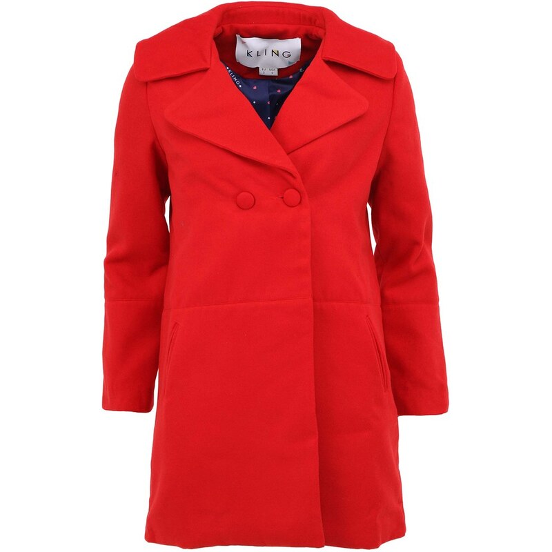 Červený dámský elegantní kabát Kling Friedrich